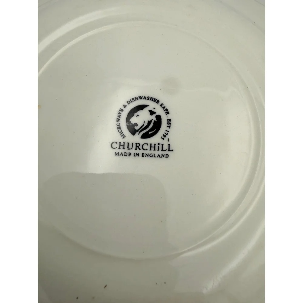 Churchill Antique Rose Pink Salad Plates Set of 6 Vintage Made in England 8